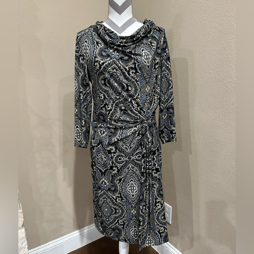 Antonio Melani dress with cowl neck in a beautiful paisley print